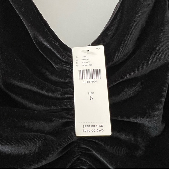 NEW Hutch / Anthropologie Ruched Puff-Sleeved Velvet Mini Dress Size 8 C7 - Picture 8 of 10